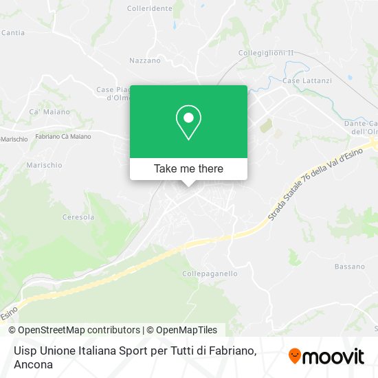 Uisp Unione Italiana Sport per Tutti di Fabriano map