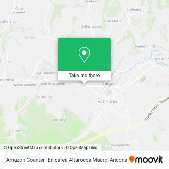 Amazon Counter- Enicafeâ Altarocca Mauro map