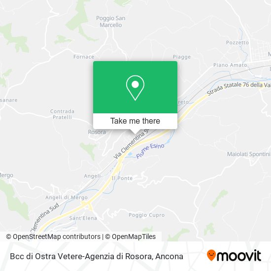 Bcc di Ostra Vetere-Agenzia di Rosora map