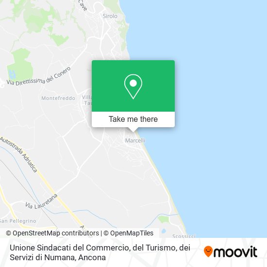 Unione Sindacati del Commercio, del Turismo, dei Servizi di Numana map