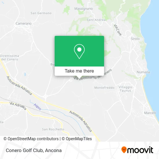 Conero Golf Club map