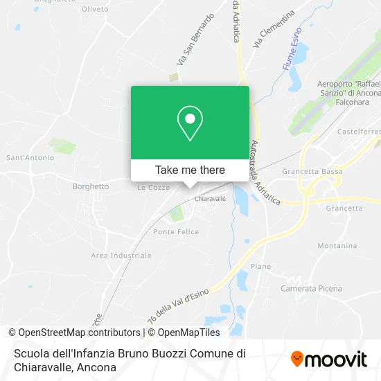 Bruno Buozzi Kindergarten, Municipality of Chiaravalle map