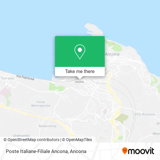 Poste Italiane-Filiale Ancona map