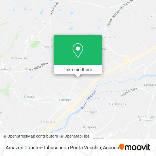 Amazon Counter-Tabaccheria Posta Vecchia map