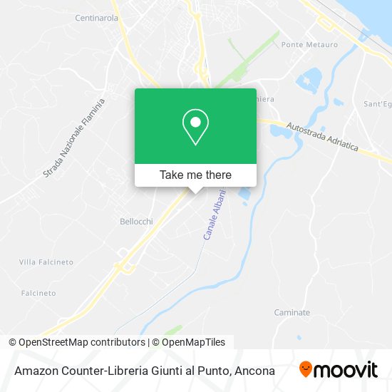 Amazon Counter-Libreria Giunti al Punto map