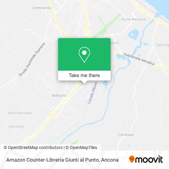 Amazon Counter-Libreria Giunti al Punto map