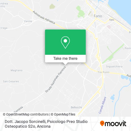 Dott. Jacopo Sorcinelli, Psicologo Preo Studio Osteopatico S2o map
