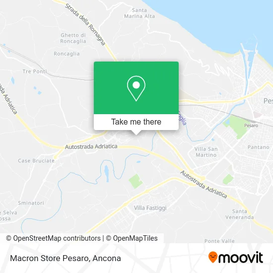 Macron Store Pesaro map