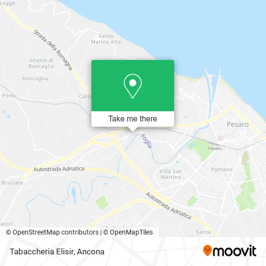 Tabaccheria Elisir map