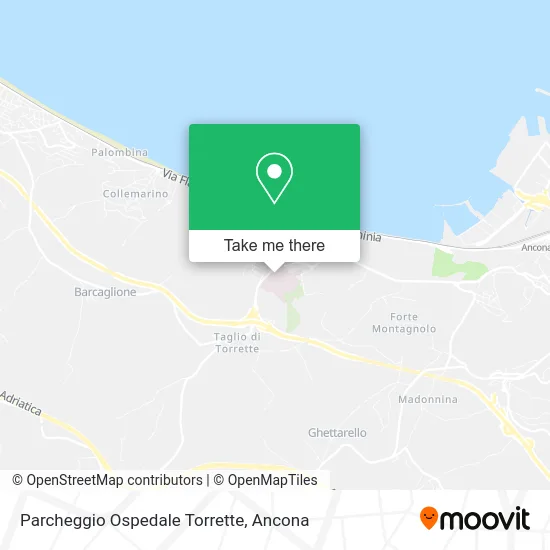 Parcheggio Ospedale Torrette map