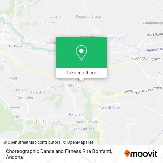 Choreographic Dance and Fitness Rita Bonfanti map