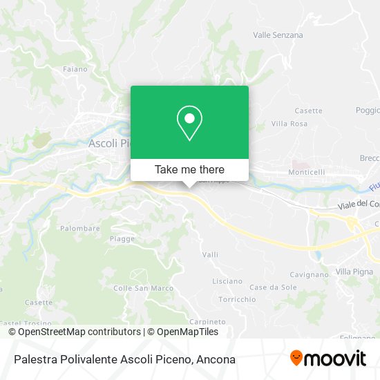 Palestra Polivalente Ascoli Piceno map