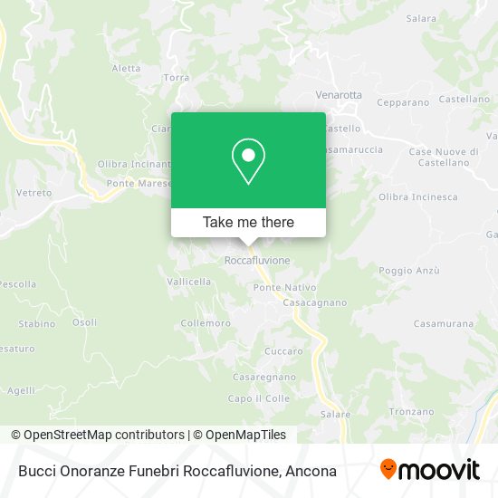 Bucci Onoranze Funebri Roccafluvione map