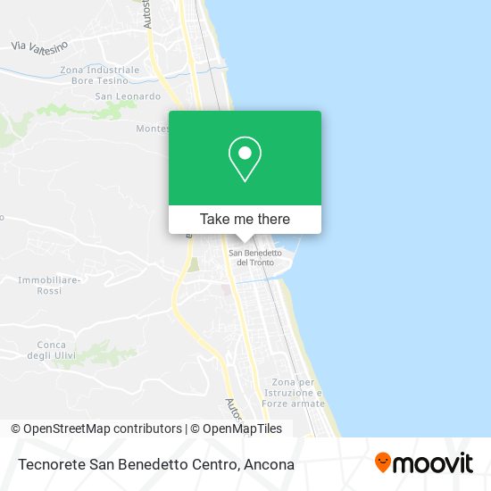 Tecnorete San Benedetto Centro map