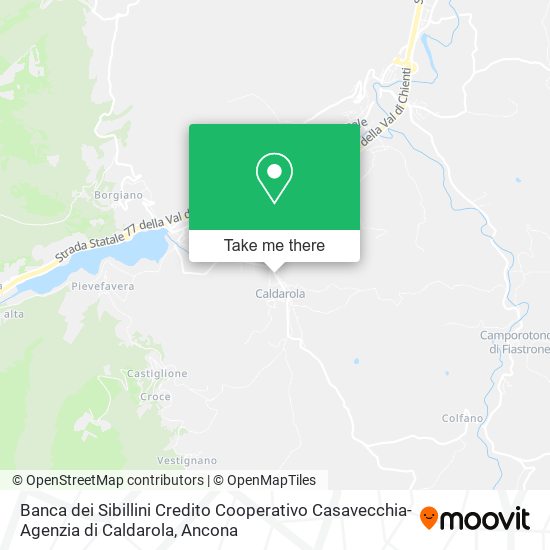 Banca dei Sibillini Credito Cooperativo Casavecchia-Agenzia di Caldarola map