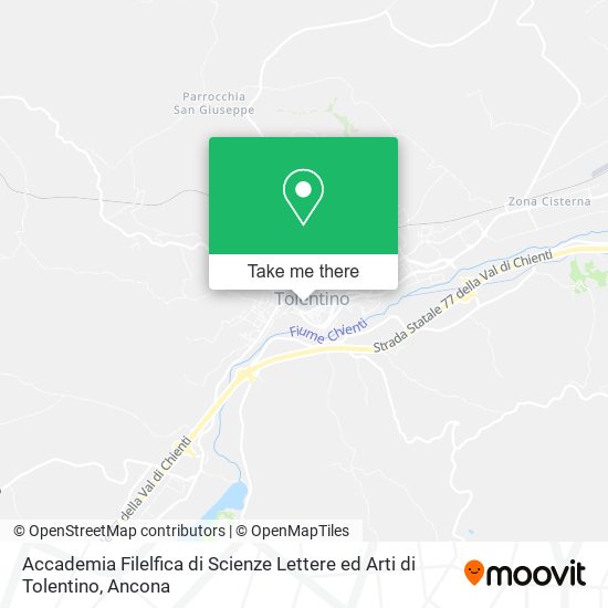 Accademia Filelfica di Scienze Lettere ed Arti di Tolentino map