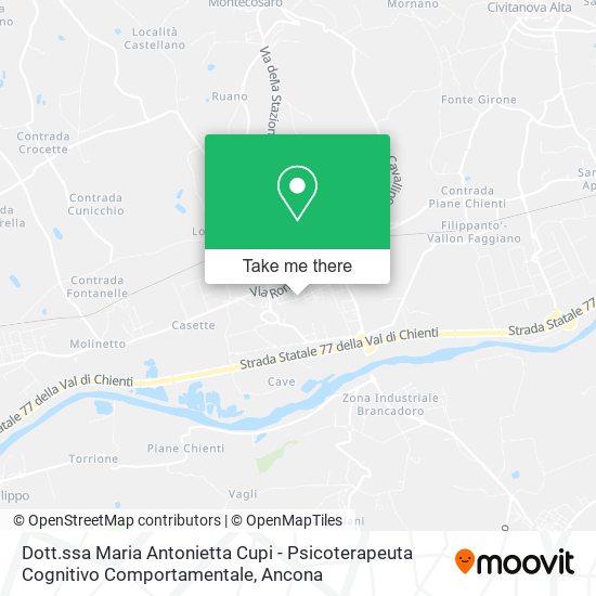 Dott.ssa Maria Antonietta Cupi - Psicoterapeuta Cognitivo Comportamentale map