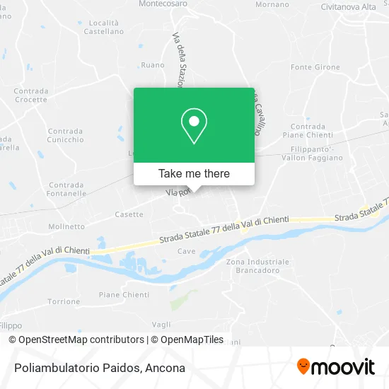 Poliambulatorio Paidos map