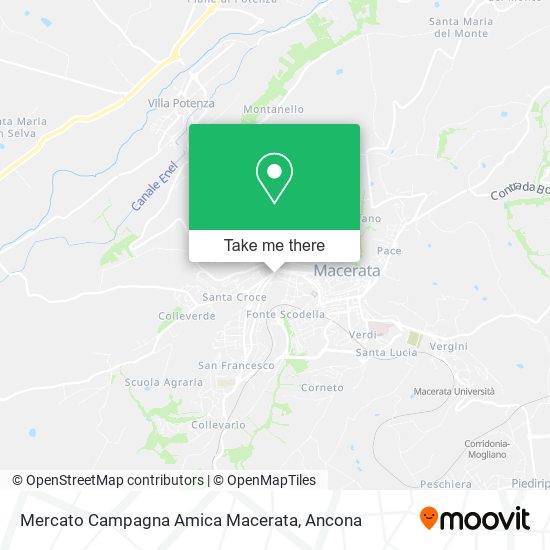 Mercato Campagna Amica Macerata map