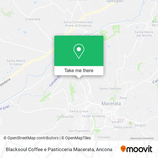 Blacksoul Coffee e Pasticceria Macerata map