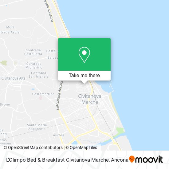 L'Olimpo Bed & Breakfast Civitanova Marche map