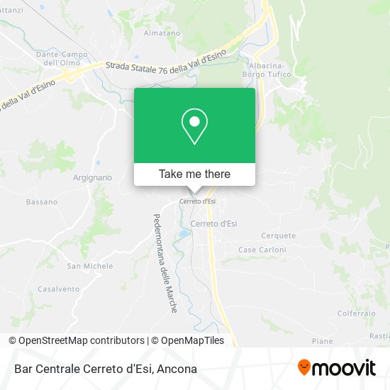 Bar Centrale Cerreto d'Esi map