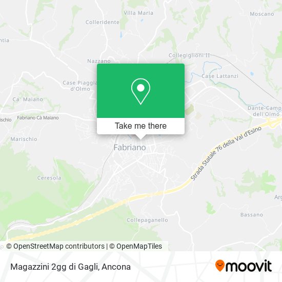 Magazzini 2gg di Gagli map