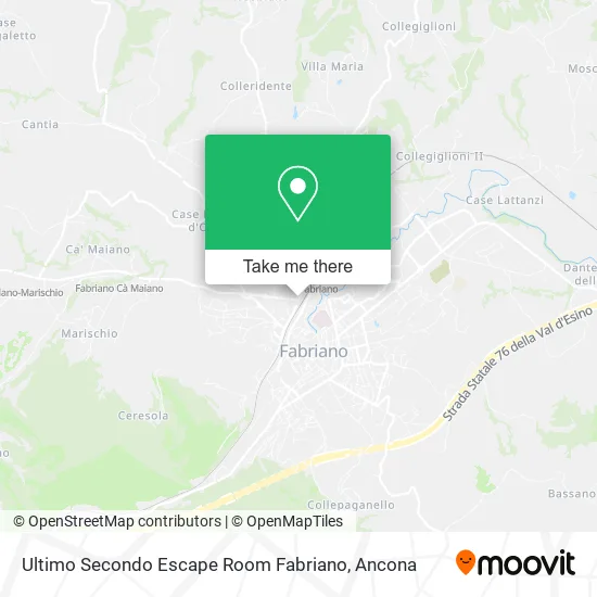 Ultimo Secondo Escape Room Fabriano map