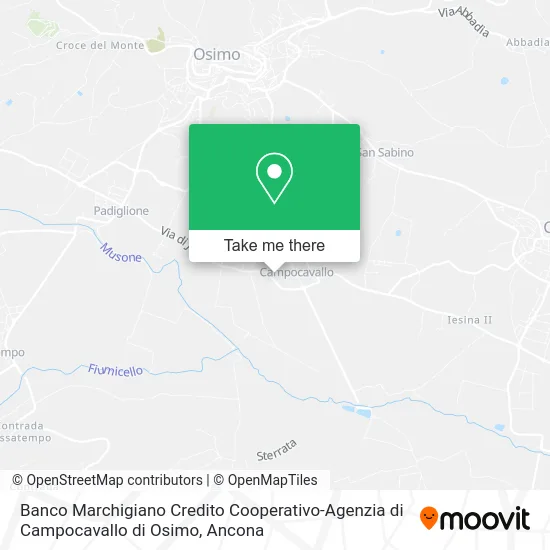 Marchigiano Cooperative Credit Bank - Campocavallo di Osimo Branch map