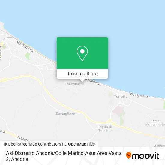 Asl-Distretto Ancona / Colle Marino-Asur Area Vasta 2 map