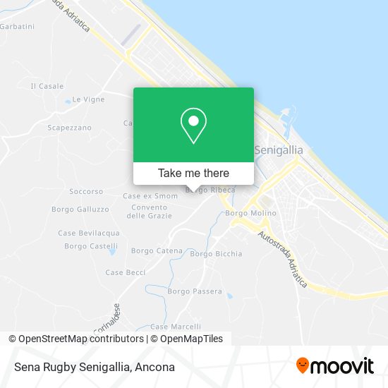 Sena Rugby Senigallia map