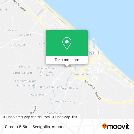 Circolo 5 Birilli Senigallia map