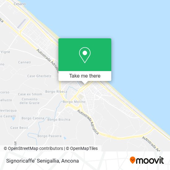 Signoricaffe' Senigallia map