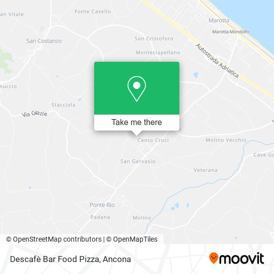 Descafè Bar Food Pizza map