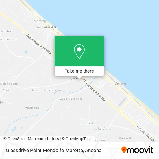 Glassdrive Point Mondolfo Marotta map