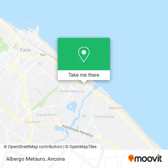 Albergo Metauro map