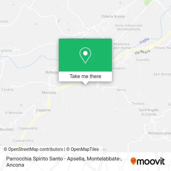 Parrocchia Spirito Santo - Apsella, Montelabbate- map