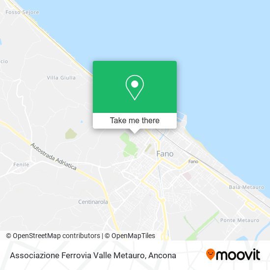 Associazione Ferrovia Valle Metauro map