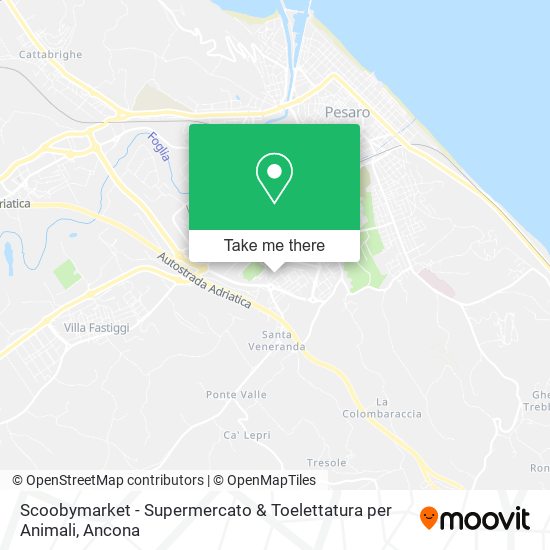 Scoobymarket - Supermercato & Toelettatura per Animali map