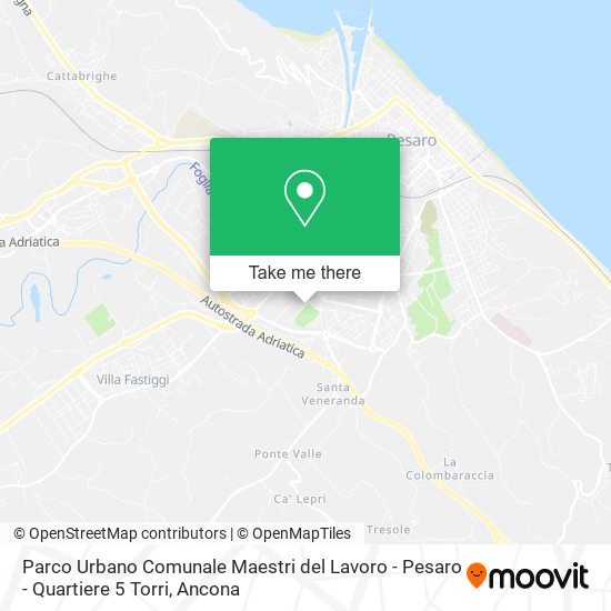 Parco Urbano Comunale Maestri del Lavoro - Pesaro - Quartiere 5 Torri map