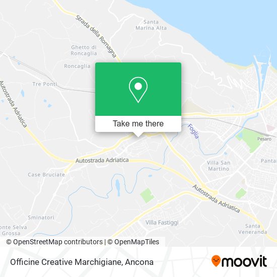 Officine Creative Marchigiane map