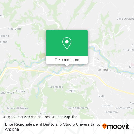 Ente Regionale per il Diritto allo Studio Universitario map
