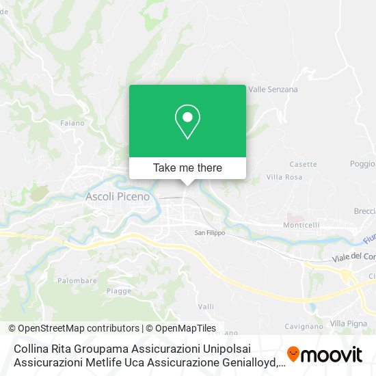 Collina Rita Groupama Assicurazioni Unipolsai Assicurazioni Metlife Uca Assicurazione Genialloyd map