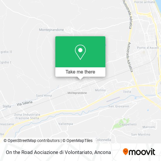 On the Road Aociazione di Volontariato map
