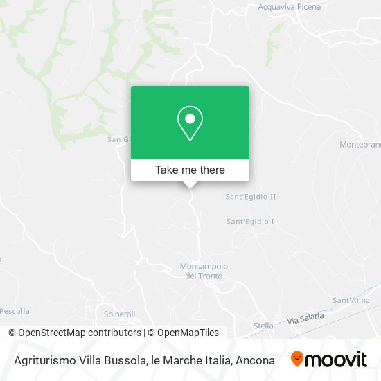 Agriturismo Villa Bussola, le Marche Italia map