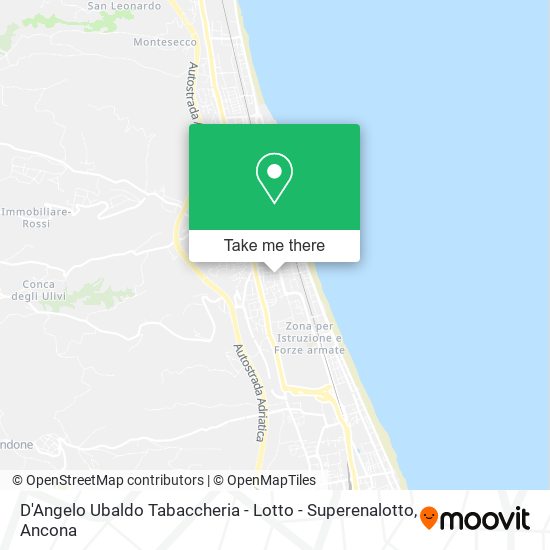 D'Angelo Ubaldo Tabaccheria - Lotto - Superenalotto map