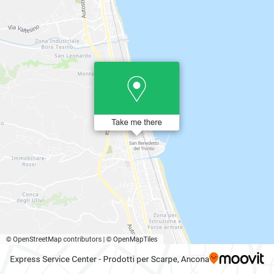 Express Service Center - Prodotti per Scarpe map