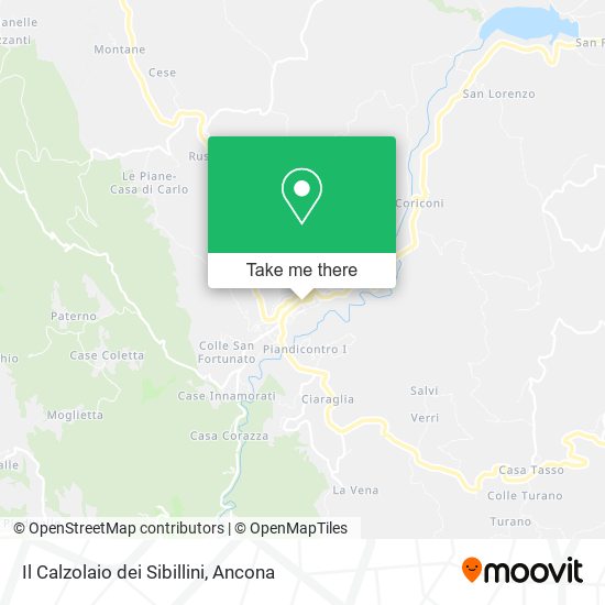Il Calzolaio dei Sibillini map