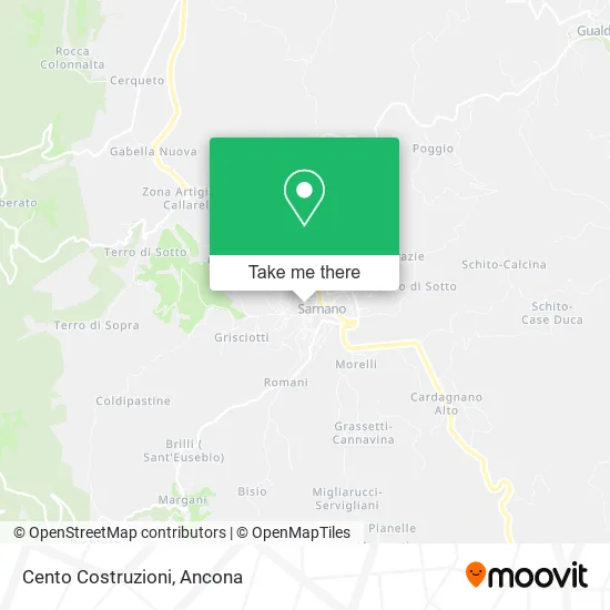 Cento Costruzioni map