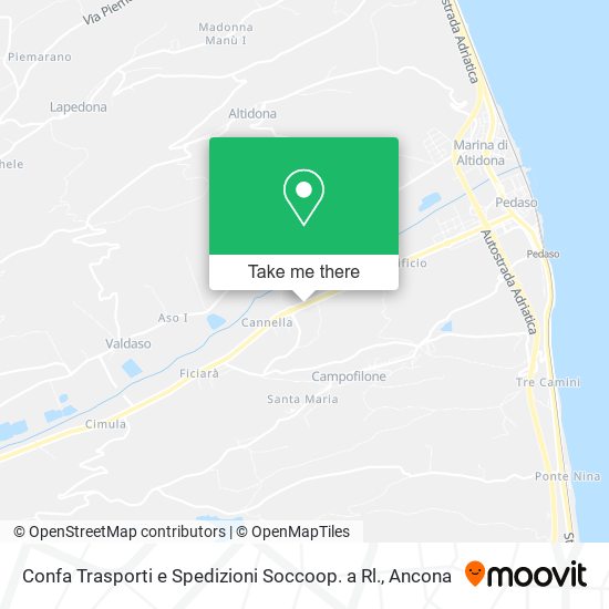 Confa Trasporti e Spedizioni Soccoop. a Rl. map